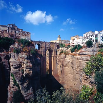 Ronda in Spain build on cliffs
