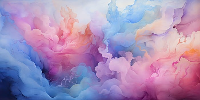 An abstract watercolor painting with a blend of soothing pastel colors, evoking a sense of calm and creativity. Concept of artistic inspiration by Generative AI.