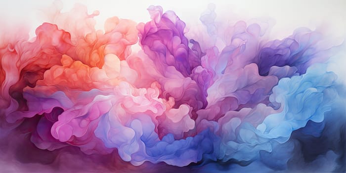 An abstract watercolor painting with a blend of soothing pastel colors, evoking a sense of calm and creativity. Concept of artistic inspiration by Generative AI.