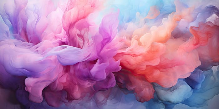 An abstract watercolor painting with a blend of soothing pastel colors, evoking a sense of calm and creativity. Concept of artistic inspiration by Generative AI.