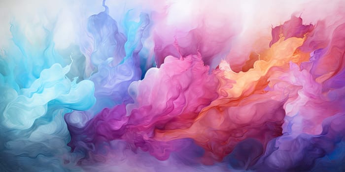 An abstract watercolor painting with a blend of soothing pastel colors, evoking a sense of calm and creativity. Concept of artistic inspiration by Generative AI.