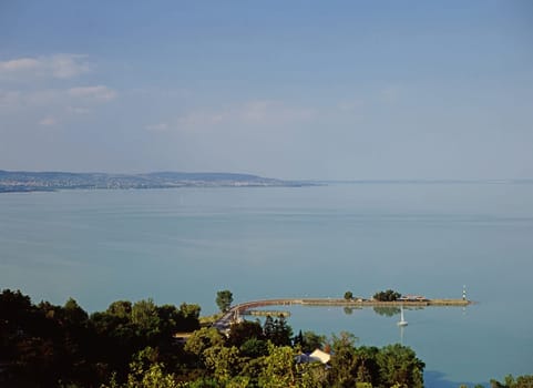 Pier on Lake Balaton in Hungary