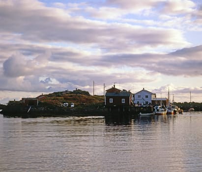 Harbor on Lofoten in Norway