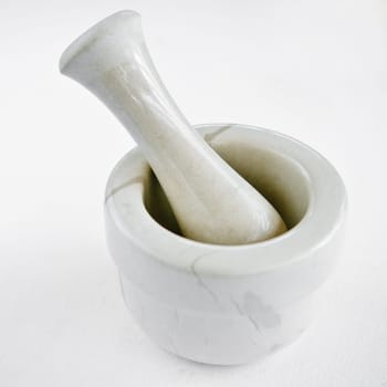 Classic stone mortar and pestle for spices