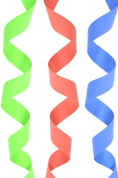 A close up shot of gift wrap ribbon