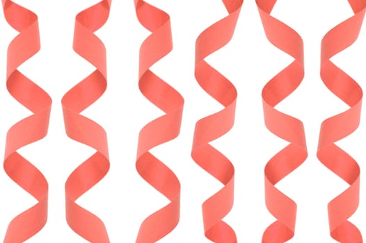 A close up shot of gift wrap ribbon