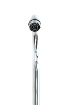A close up shot of a bathroom faucet