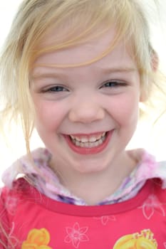 A studio shot of a young female child