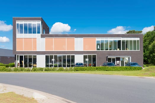 exterior of a modern small office building