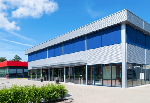 exterior of a modern small office building