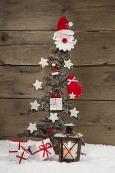 Classic christmas decoration in red and white