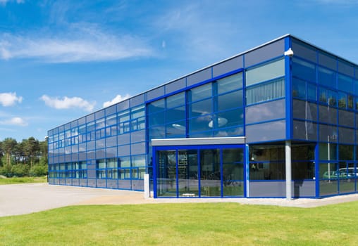 exterior of a modern small office building
