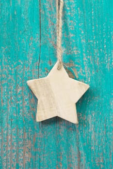 Hand carved star for a christmas decoration