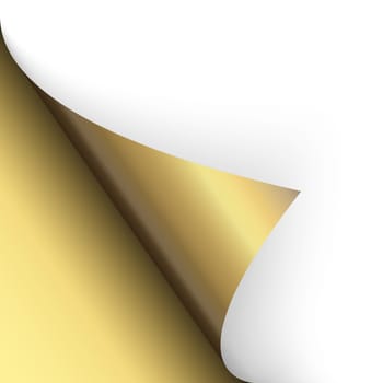 Paper / page wrap slamming bottom left gold