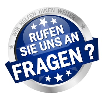 colored isolated button FRAGEN? - CALL US
