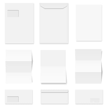 vector - collection of envelopes and writing paper