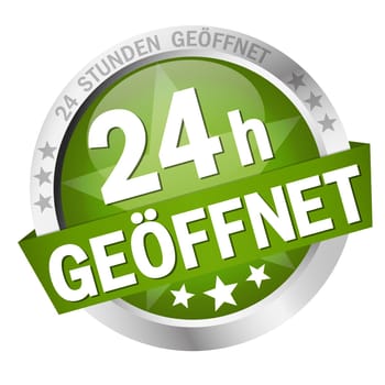vector of button - open 24 hours