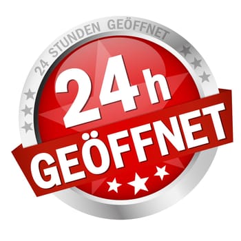 vector of button - open 24 hours