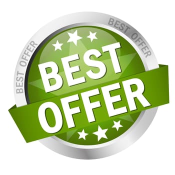 vector of colored button - best offer