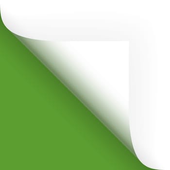 Paper / page wrap slamming bottom left green