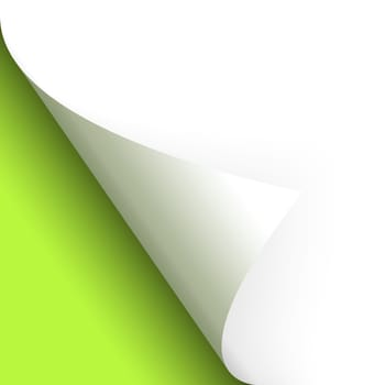 Paper / page wrap slamming bottom left green