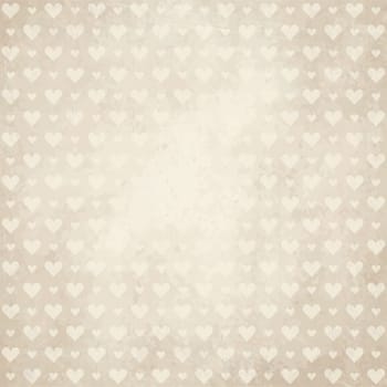 vector of old vintage paper background with hearts