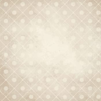 vector of old vintage paper background with points on checkered pattern