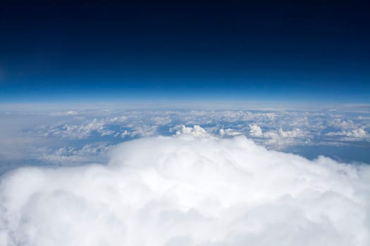 High clouds viewed from airplane