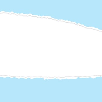 vector of ripped open paper light blue