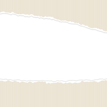 vector of ripped open paper brown cardboard