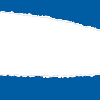 vector of ripped open paper colored blue