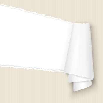 vector of ripped open paper brown cardboard