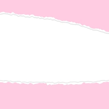 vector of ripped open paper colored pink
