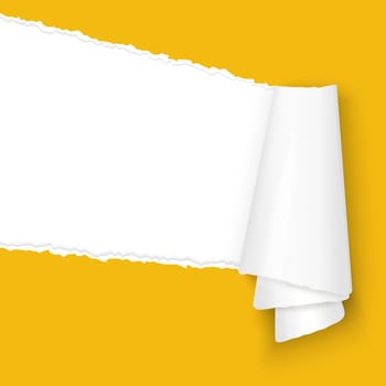 vector of ripped open paper colored orange