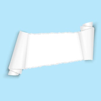 vector of ripped open paper light blue