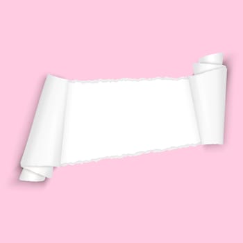 vector of ripped open paper colored pink