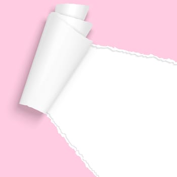 vector of ripped open paper colored pink