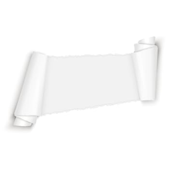 vector of ripped open paper colored white
