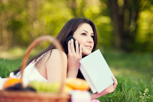 Young woman talking on mobile phone
