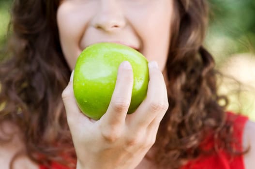 Healthy, fresh, green apple