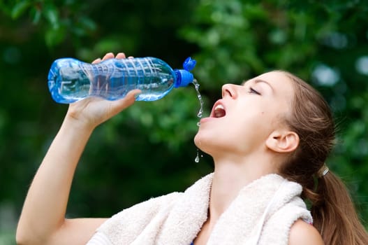 Thirsty woman