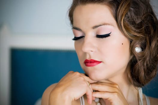 Beautiful retro woman