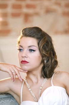 Beautiful retro bride