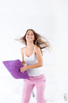 Jumping on bed