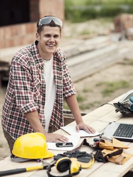 Portrait of young carpenter