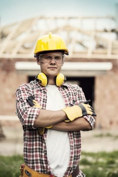 Portrait of construction worker