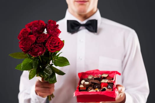 Close-up of gift from lover
