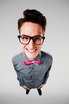 Portrait of smiling nerd