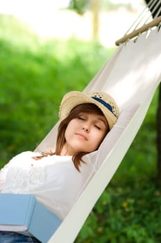 Sleeping on hammock