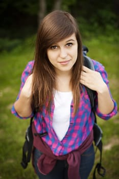 Beautiful female hiker